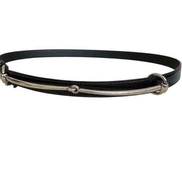 Gucci 763361 Slim Horsebit Black Patent Leather Thin Belt, 90, 95, 100 - Picture 14 of 14